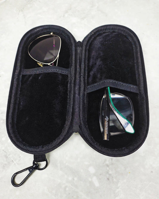 Hard Shell Double Glasses Delux Case Double-Layer for 2 pairs of Glasses Men / Women Black FREEPOST (Copy)