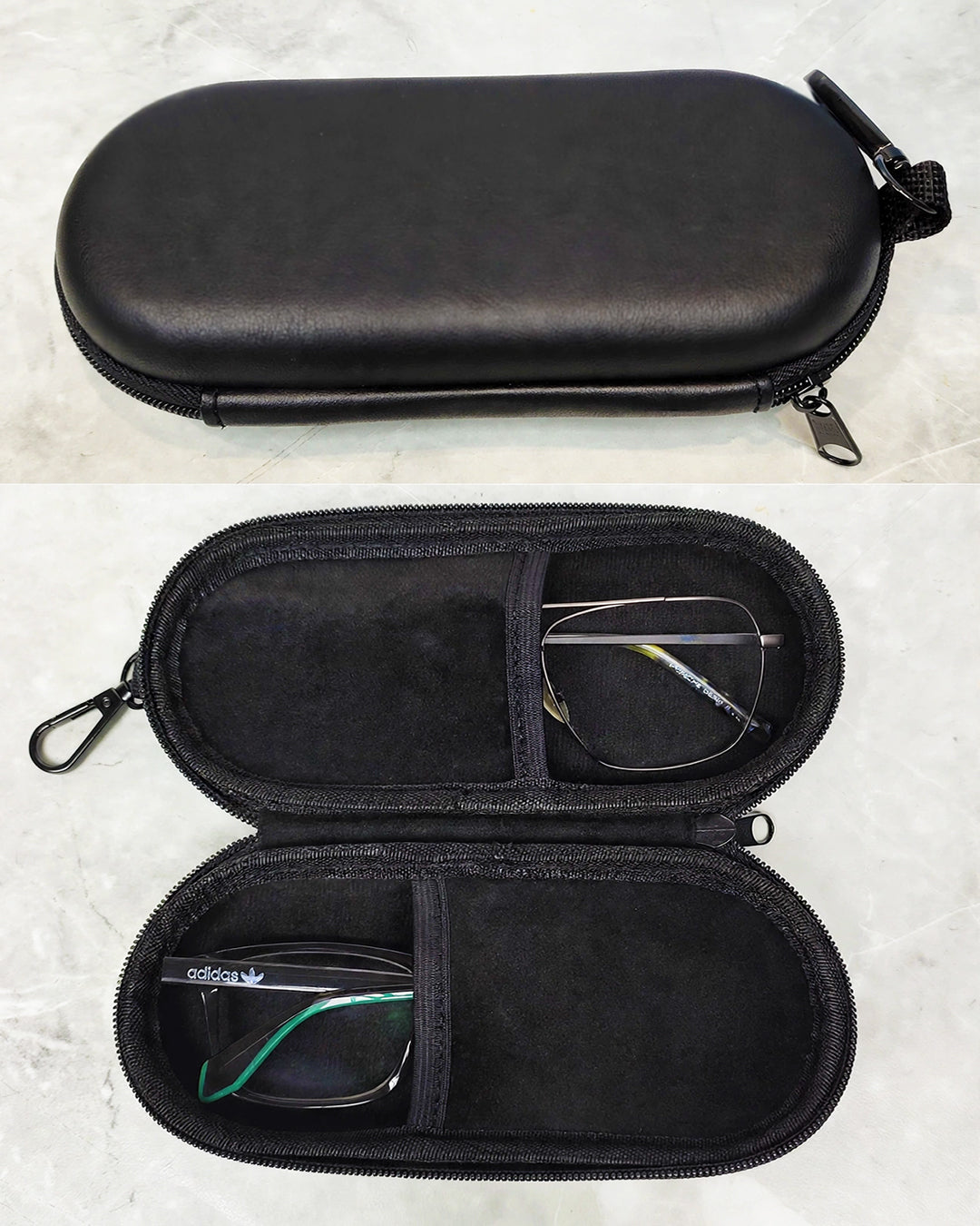 Hard Shell Double Glasses Delux Case Double-Layer for 2 pairs of Glasses Men / Women Black FREEPOST (Copy)