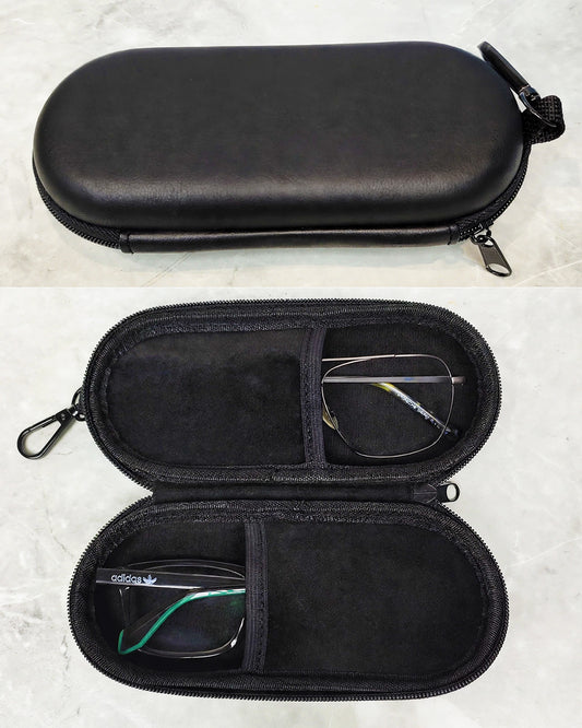 Hard Shell Double Glasses Delux Case Double-Layer for 2 pairs of Glasses Men / Women Black FREEPOST (Copy)