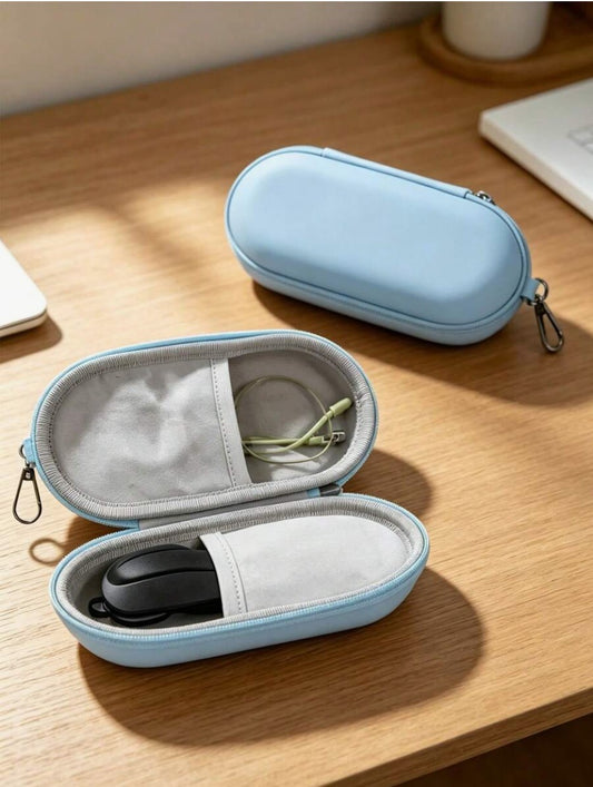 Hard Shell Double Glasses Delux Case Double-Layer for 2 pairs of Glasses Men / Women Blue FREEPOST